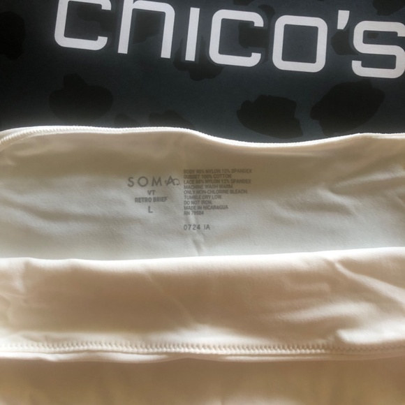 NWT Never opened Chico’s panties x2 black and Ivory size large - Picture 7 of 12